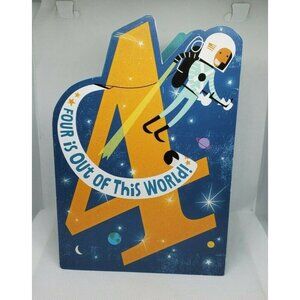 Hallmark 4 Is Out Of This World Astronaut Kids 4th Birthday Greeting Card